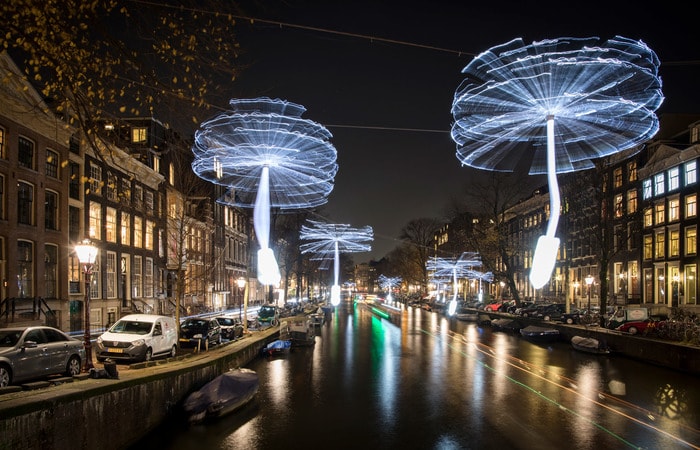 Амстердам зимой фестиваль света
